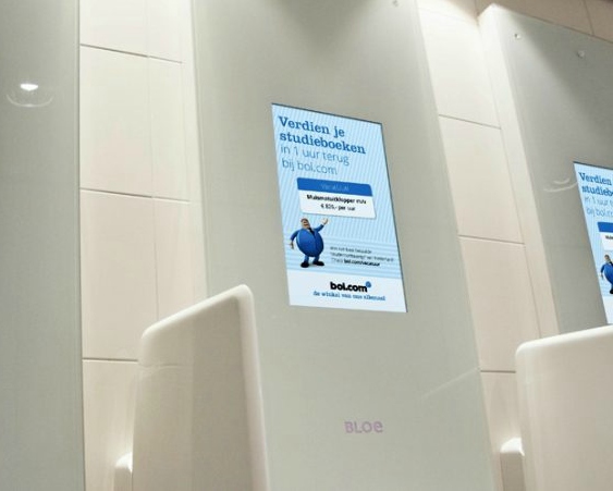 Digitaal adverteren op toilet in horeca