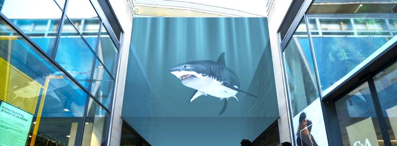 3D-haai in hartje Tilburg